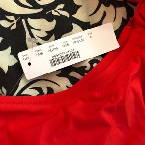 Red bowtie one piece swimsuit